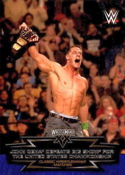 #16 John Cena Defeats Big Show for the United States Championship - 2015 Topps WWE Road to Wrestlemania - Classic WrestleMania Matches Wrestling