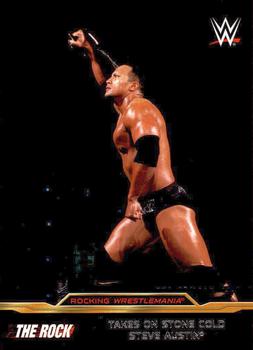 #2 Takes on Stone Cold Steve Austin - 2015 Topps WWE Road to Wrestlemania - The Rock Rocking WrestleMania Wrestling