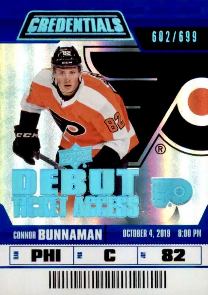 #116 Connor Bunnaman - Philadelphia Flyers - 2019-20 Upper Deck Credentials Hockey