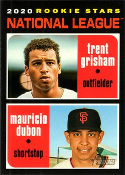 #116 NL 2020 Rookie Stars Trent Grisham / Mauricio Dubon - San Diego Padres / San Francisco Giants - 2020 Topps Heritage Baseball