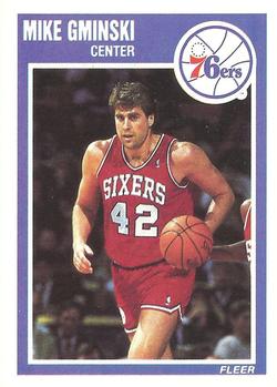 #116 Mike Gminski - Philadelphia 76ers - 1989-90 Fleer Basketball