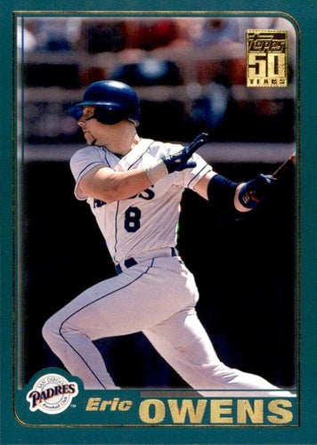 #116 Eric Owens - San Diego Padres - 2001 Topps Baseball
