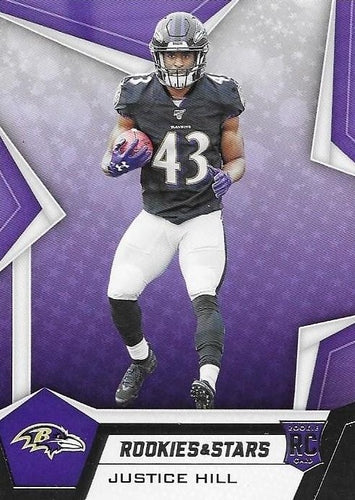#116 Justice Hill - Baltimore Ravens - 2019 Panini Rookies & Stars Football