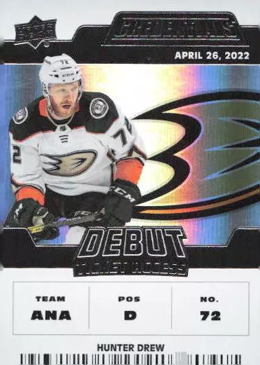 #116 Hunter Drew - Anaheim Ducks - 2022-23 Upper Deck Credentials Hockey