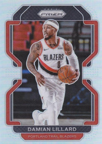 #116 Damian Lillard - Portland Trail Blazers - 2021-22 Panini Prizm - Silver Basketball