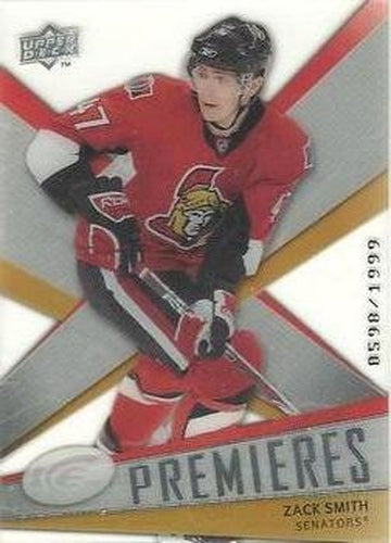 #116 Zack Smith - Ottawa Senators - 2008-09 Upper Deck Ice Hockey