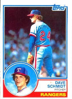 #116 Dave Schmidt - Texas Rangers - 1983 Topps Baseball