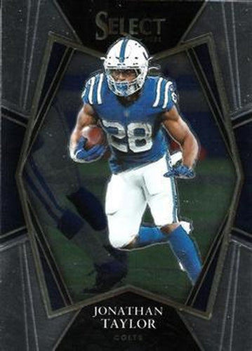 #116 Jonathan Taylor - Indianapolis Colts - 2021 Panini Select - Black and Gold Prizm Die Cut Football