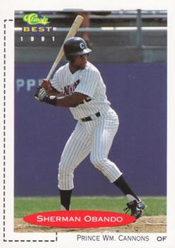 #116 Sherman Obando - Prince William Cannons - 1991 Classic Best Baseball