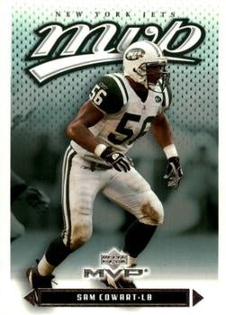 #116 Sam Cowart - New York Jets - 2003 Upper Deck MVP Football