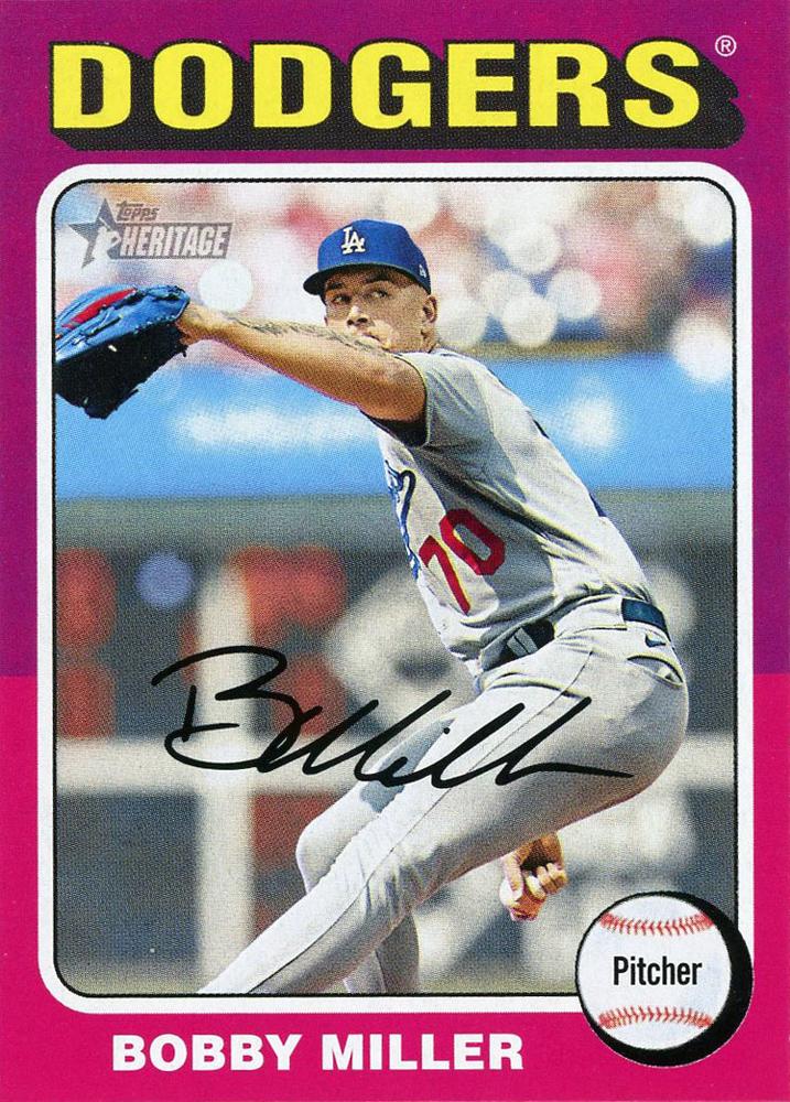#116 Bobby Miller - Los Angeles Dodgers - 2024 Topps Heritage Baseball