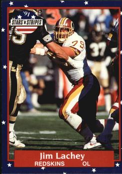 #117 Jim Lachey - Washington Redskins - 1991 Fleer Stars 'n Stripes Football