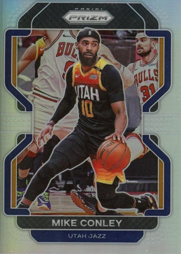 #117 Mike Conley - Utah Jazz - 2021-22 Panini Prizm - Silver Basketball