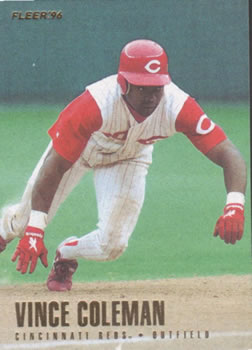 #U117 Vince Coleman - Cincinnati Reds - 1996 Fleer Update Baseball