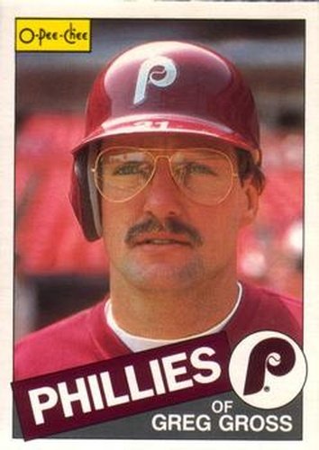#117 Greg Gross - Philadelphia Phillies - 1985 O-Pee-Chee Baseball