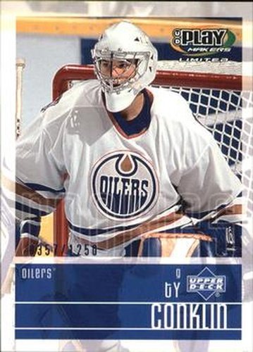 #117 Ty Conklin - Edmonton Oilers - 2001-02 Upper Deck Playmakers Hockey
