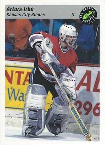 #117 Arturs Irbe - Kansas City Blades - 1993 Classic Pro Prospects Hockey