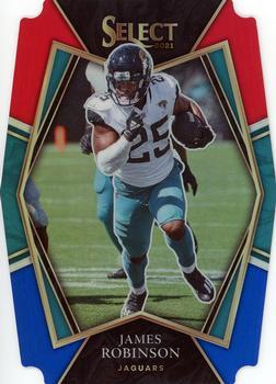 #117 James Robinson - Jacksonville Jaguars - 2021 Panini Select - Red and Blue Prizm Die Cut Football