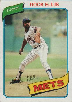 #117 Dock Ellis - New York Mets - 1980 Topps Baseball