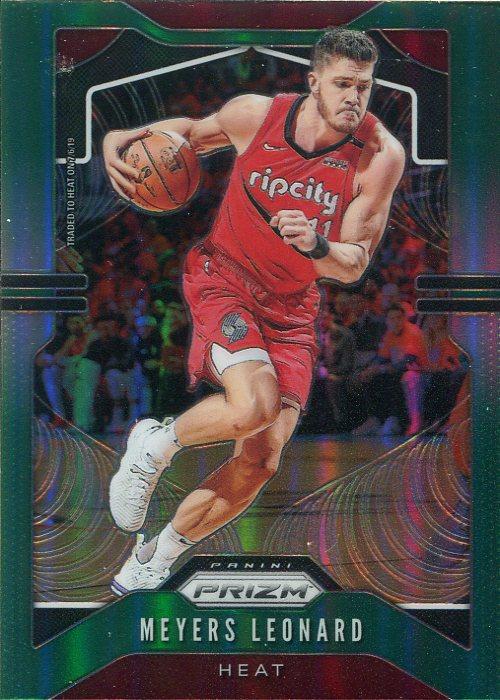 #117 Meyers Leonard - Miami Heat - 2019-20 Panini Prizm - Prizms Green Basketball