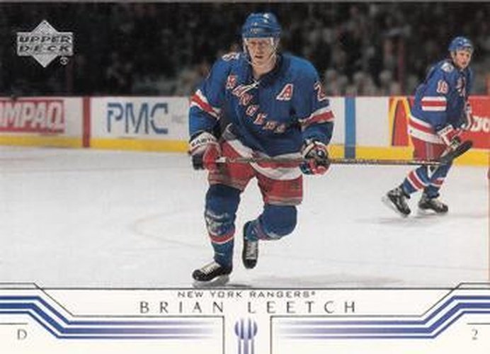 #117 Brian Leetch - New York Rangers - 2001-02 Upper Deck Hockey