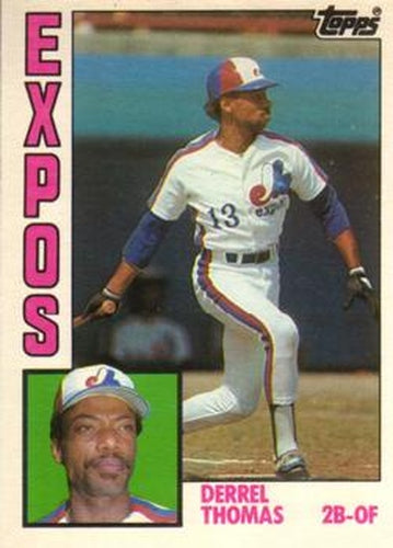 #118T Derrel Thomas - Montreal Expos - 1984 Topps Traded Baseball