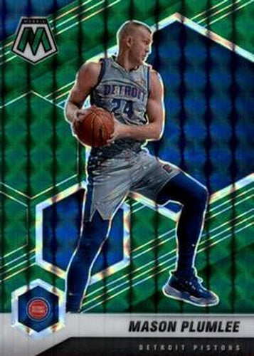 #118 Mason Plumlee - Detroit Pistons - 2020-21 Panini Mosaic - Mosaic Green Basketball