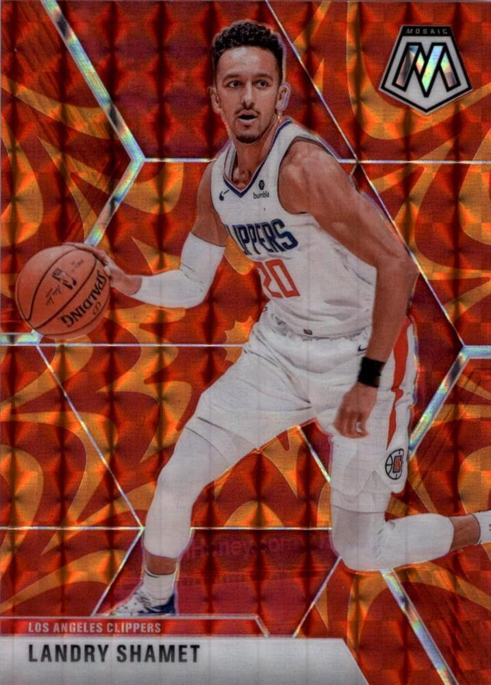 #118 Landry Shamet - Los Angeles Clippers - 2019-20 Panini Mosaic - Reactive Orange Basketball