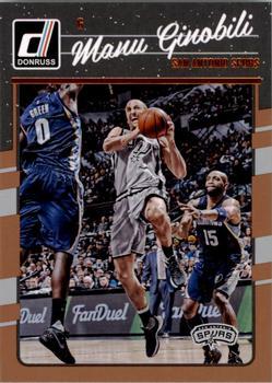 #118 Manu Ginobili - San Antonio Spurs - 2016-17 Donruss Basketball