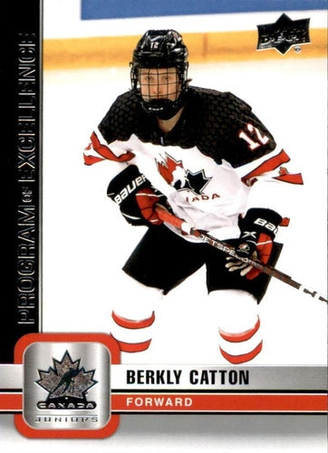 #118 Berkly Catton - Canada - 2023 Upper Deck Team Canada Juniors Hockey