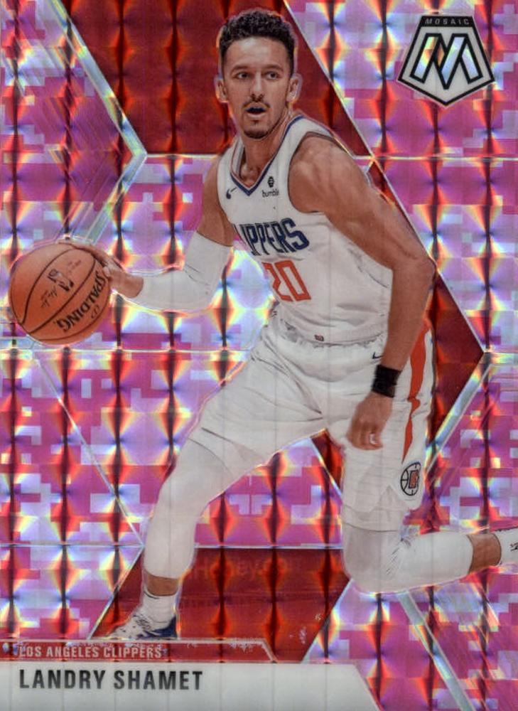 #118 Landry Shamet - Los Angeles Clippers - 2019-20 Panini Mosaic - Camo Pink Basketball