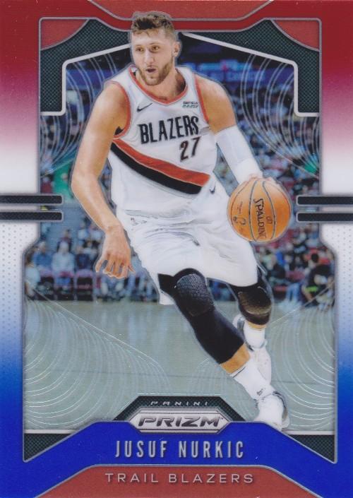 #118 Jusuf Nurkic - Portland Trail Blazers - 2019-20 Panini Prizm - Prizms Red White and Blue Basketball