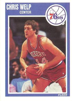 #118 Chris Welp - Philadelphia 76ers - 1989-90 Fleer Basketball