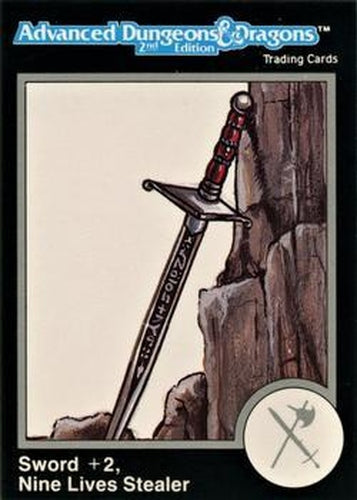 #119 Sword +2, Nine Lives Stealer - 1991 TSR Advanced Dungeons & Dragons - Silver