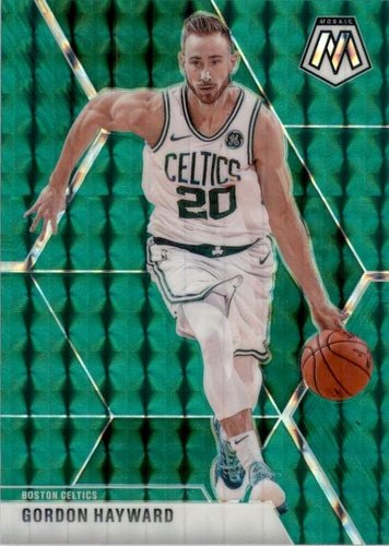 #119 Gordon Hayward - Boston Celtics - 2019-20 Panini Mosaic - Green Prizm Basketball