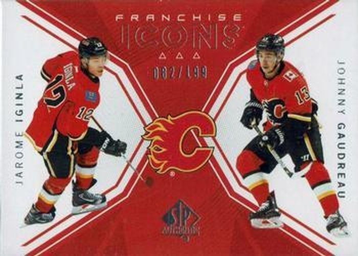 #119 Jarome Iginla / Johnny Gaudreau - Calgary Flames - 2018-19 SP Authentic Hockey