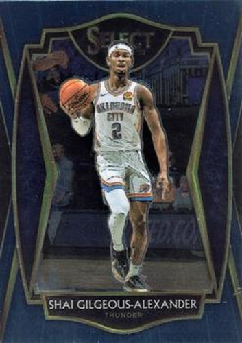 #119 Shai Gilgeous-Alexander - Oklahoma City Thunder - 2020-21 Panini Select - Blue Basketball