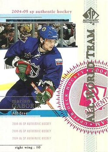 #119 Marian Gaborik - Minnesota Wild - 2004-05 SP Authentic Hockey