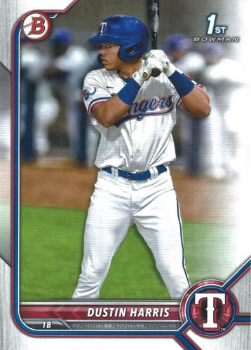 #BP-119 Dustin Harris - Texas Rangers - 2022 Bowman - Prospects Baseball