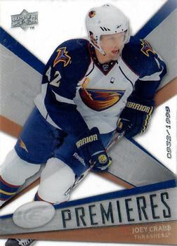 #119 Joey Crabb - Atlanta Thrashers - 2008-09 Upper Deck Ice Hockey