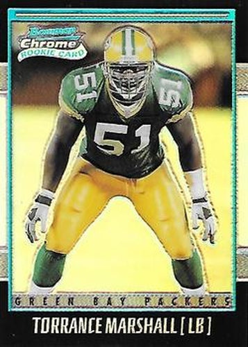 #119 Torrance Marshall - Green Bay Packers - 2001 Bowman Chrome Football