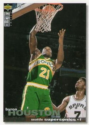 #119 Byron Houston - Seattle SuperSonics - 1995-96 Collector's Choice Basketball