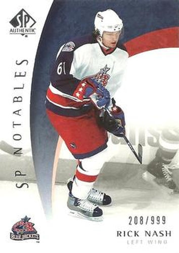 #119 Rick Nash - Columbus Blue Jackets - 2005-06 SP Authentic Hockey