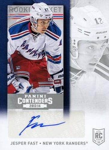 #119b Jesper Fast - New York Rangers - 2013-14 Panini Contenders Hockey