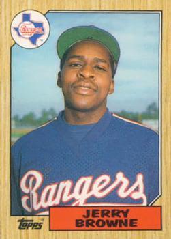 #11T Jerry Browne - Texas Rangers - 1987 Topps Traded Baseball