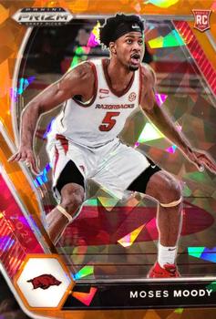 #11 Moses Moody - Arkansas Razorbacks - 2021 Panini Prizm Draft Picks - Orange Ice Basketball