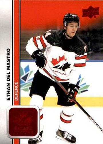 #11 Ethan Del Mastro - Canada - 2023 Upper Deck Team Canada Juniors - Red Foil Hockey