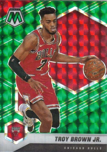 #11 Troy Brown Jr. - Chicago Bulls - 2020-21 Panini Mosaic - Mosaic Green Basketball