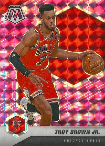 #11 Troy Brown Jr. - Chicago Bulls - 2020-21 Panini Mosaic - Mosaic Camo Pink Basketball