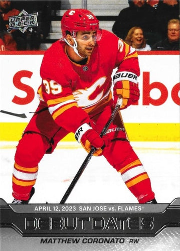 #DD-11 Matthew Coronato - Calgary Flames - 2023-24 Upper Deck - Debut Dates Hockey